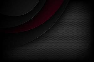 Black abstract vector background with overlapping characteristics