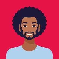 personaje de avatar de etnia afro hombre vector