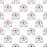 A letter with a declaration of love Seamless pattern Abstract love symbol The message vector