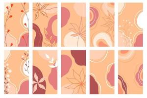 Trendy illustration for web design Vector app template set Elegant abstract background