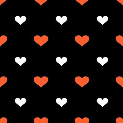 Modern banner with colorful seamless pattern of hearts Abstract love symbol