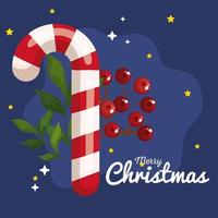 christmas candy cane banner of new year and merry christmas celebration vector