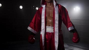 entrenamiento de boxeador en ring de boxeo video