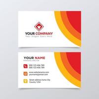 Creative and  Modern corporate business card design template vector