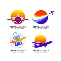 travel agency logo design template vector