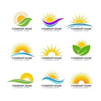 sun vector icon design collection