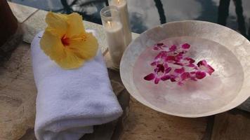 Spa accessories poolside