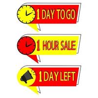 Sale countdown badges vector