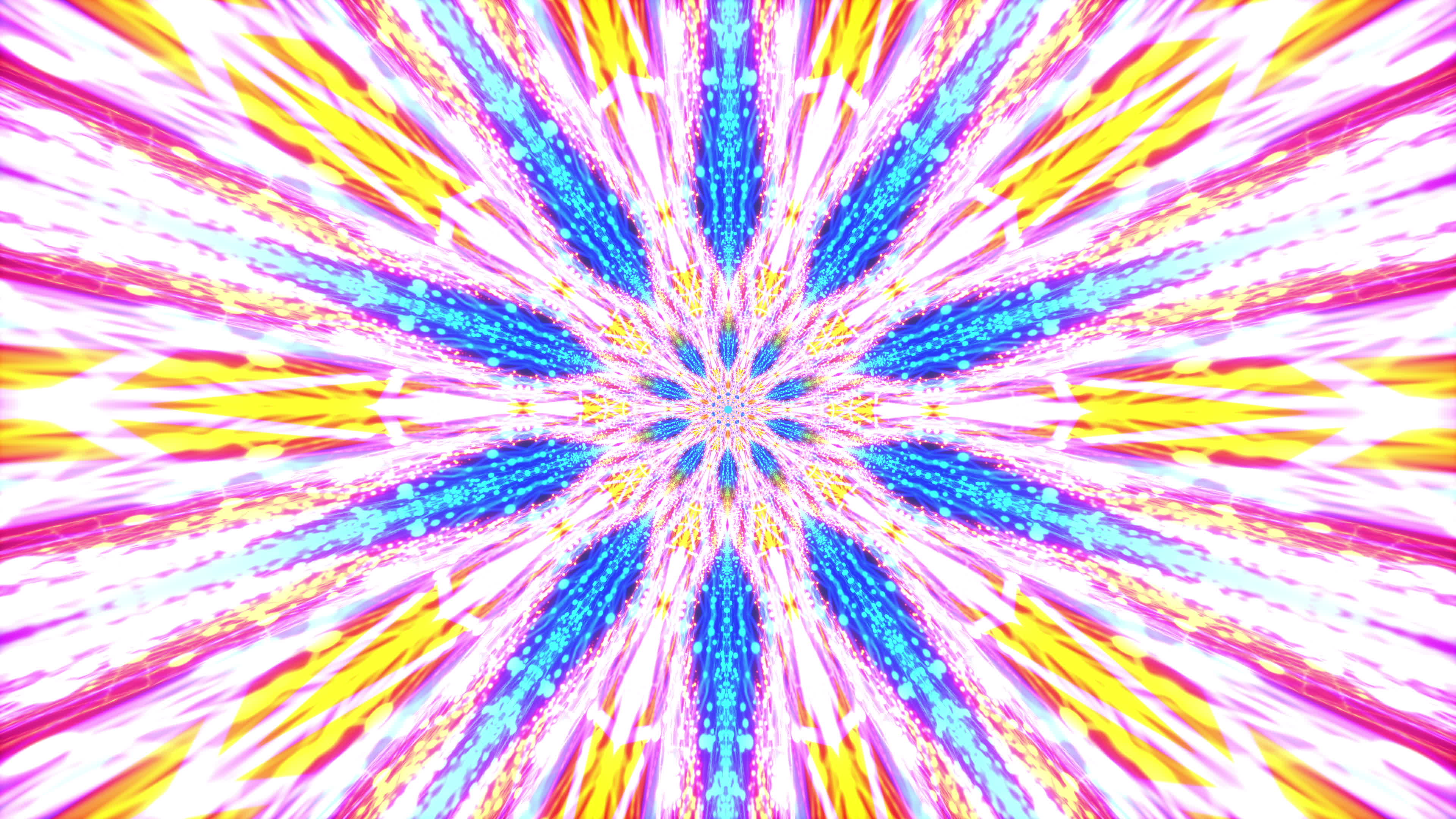 Loop colorful hypnotic pattern animation visual mandala rotation