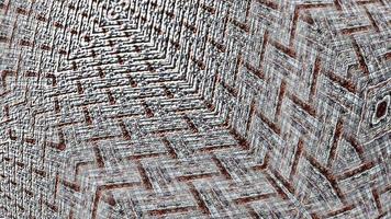 Loop moving rotating grunge stripes checker grid pattern video