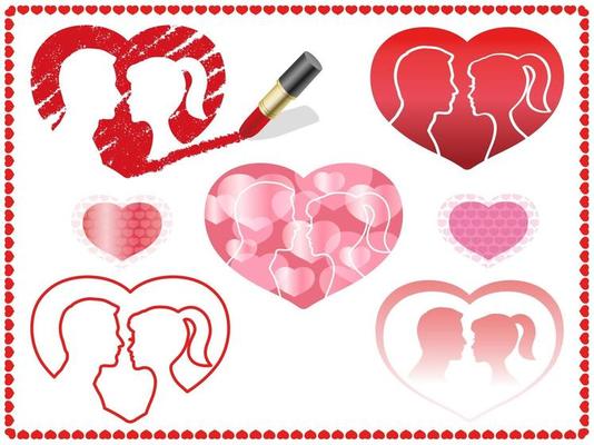 Easy To Use Vector Design Elements For Valentines Day Isolated On A White Background