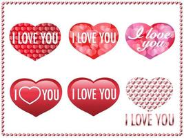 Valentines Day Vector Icons Set Isolated On A White Background