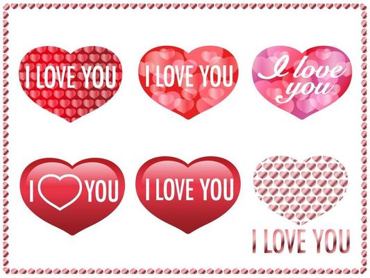 Valentines Day Vector Icons Set Isolated On A White Background