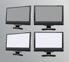 ordenadores de sobremesa monitores dispositivos digitales vector