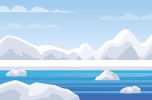 beautiful snowscape with snow scene vector