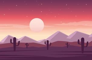 hermoso paisaje con escena del desierto vector