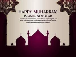 Ramadan kareem flat design concept with holy book quraan and mosque vector