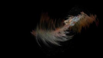 Abstract art deep space exploration flight transformation nebula video