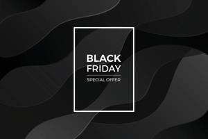 Black friday background with black gradient  Vector