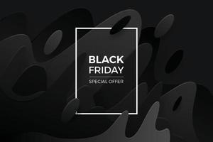 Black friday background with black gradient  Vector