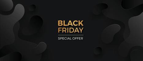 Black friday background with black gradient  Vector