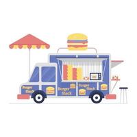 Food Stall Burger vector