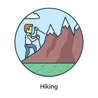 Hiking adventure activity vector