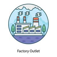 Factory Outlet chimney vector