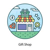 Gifts Shop building vector