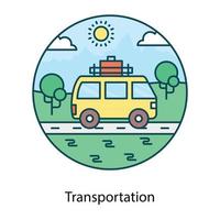 Transportation Enjoying holidays vector