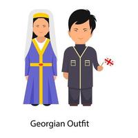 Georgian Outfit design vector