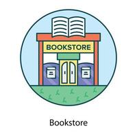 Bookstore building showing vector