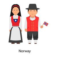 noruega traje moderno vector