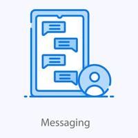 Speech bubble with smartphone vector