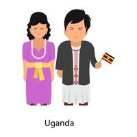 vestido de Uganda usado vector
