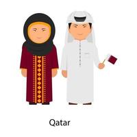 nacionales de qatar cubiertos vector