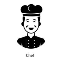 chef cocinero editable vector