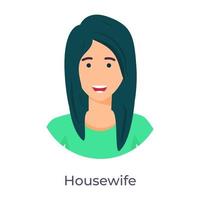 Housewife  in modern vector