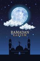 ramadan kareem celebration with taj mahal vector