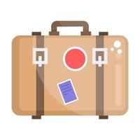 Travelling Suitcase or Travel Luggage vector