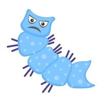 Worm Microbe Style vector