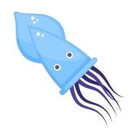 Squid Elongated Body vector