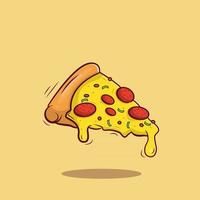 favorite delicious pizza cheese vector