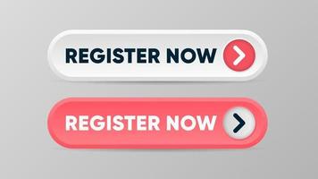 Register now buttons in two options with an arrow vector