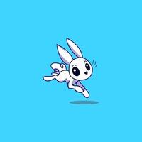 cute bunny rabbit animal character mascot vector