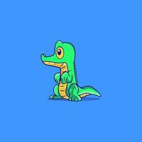 Cute crocodile animal character mascot vector