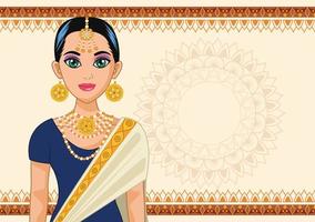 arab bride in frame vector