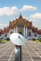 Templo de mármol en Bangkok foto