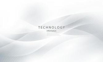 Abstract white background poster with dynamic technology network vector