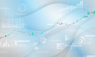 Gráfico económico del mercado de valores con diagramas de conceptos e informes comerciales y financieros concepto de comunicación de tecnología abstracta fondo vectorial vector